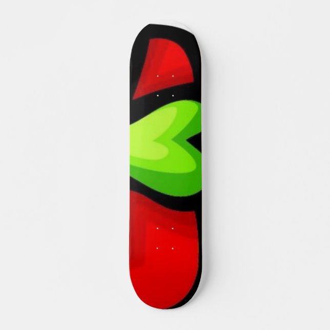 Green Heart Skateboard Deck (Front)