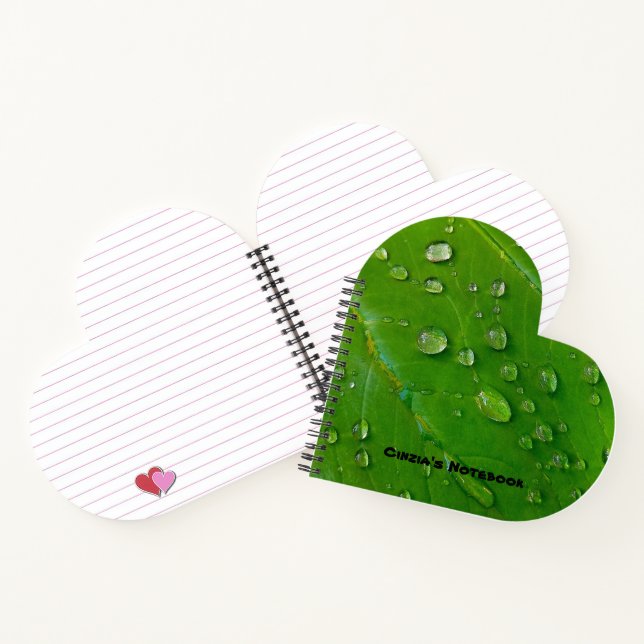 Green Heart Spiral Notebook (Inside)
