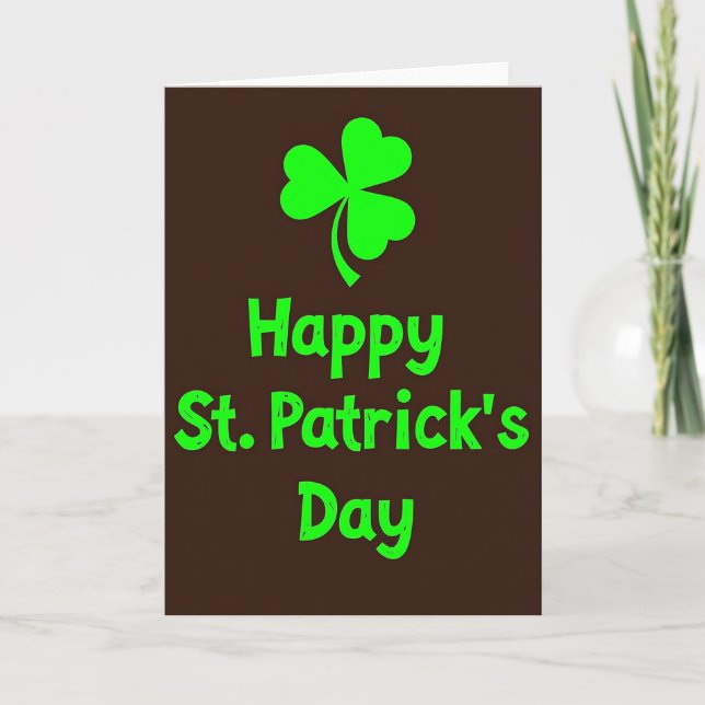 Green Heart St Patricks Day Card (Front)