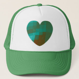 green heart trucker hat