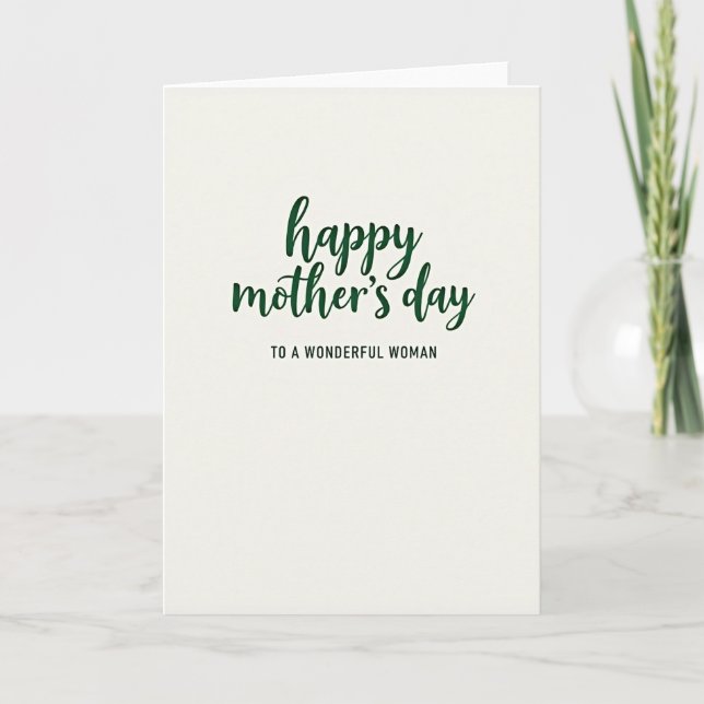 Green Heartfelt Message Card (Front)