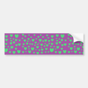 Green Hearts Bumper Sticker