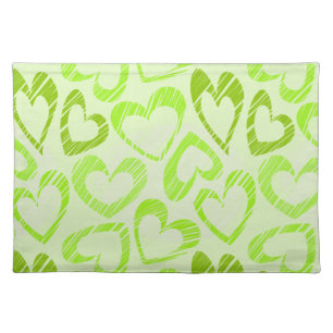 Green hearts placemat