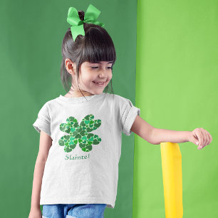 Green Hearts Shamrock St. Patrick's Customizable T-Shirt