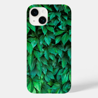 green hedge background parthenocissus pattern text Case-Mate iPhone 14 case