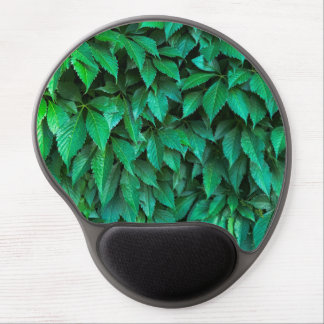 green hedge background parthenocissus pattern text gel mouse pad