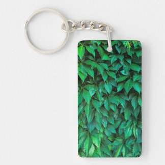 green hedge background parthenocissus pattern text keychain