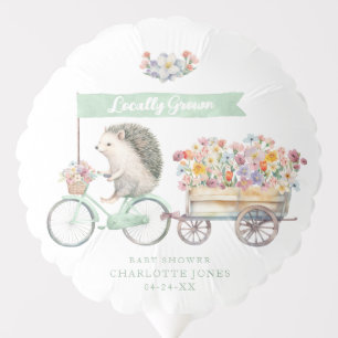 Green Hedgehog Baby Shower Balloon – Locally Grown