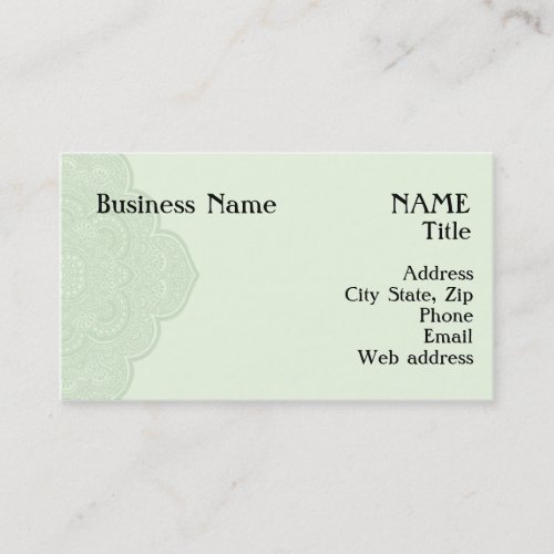 Green Henna Business Card