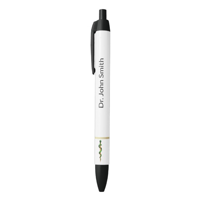 Green Herbal Gold Rod of Asclepius Medical Pen (Top (Vertical))