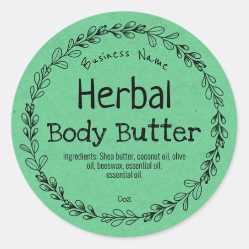 Green Herbal Product Labels