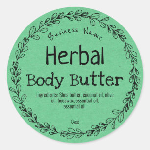 Green Herbal Product Labels