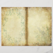 Green Herbs Wild Meadow Nature Journal Page (Back)