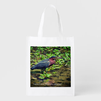 Green Heron (Butorides virescens) Grocery Bag