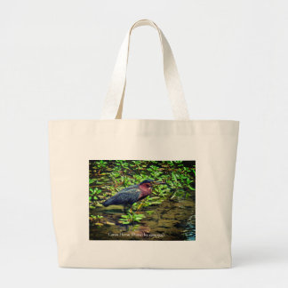 Green Heron (Butorides virescens) Large Tote Bag