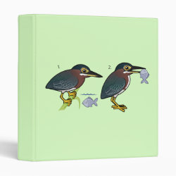 Green Heron Hunting Technique Avery Signature Binder 8.5x11