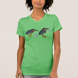 Green Heron Hunting Technique Women's American Apparel Fine Jersey Short Sleeve T-Shirt