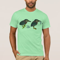 Green Heron Hunting Technique Men's Basic American Apparel T-Shirt
