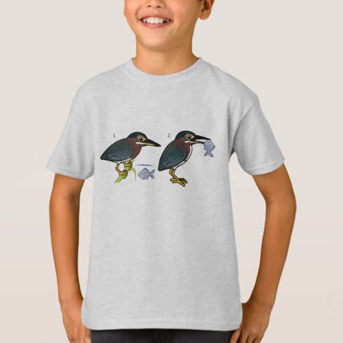Green Heron Hunting Technique T_Shirt