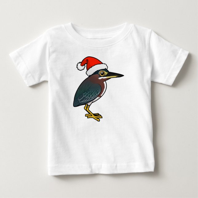 Green Heron Santa Baby T-Shirt (Front)