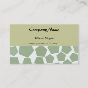 Green Hexagon Business Design Card