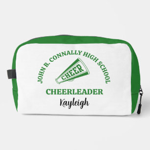 Green High School Cheerleader Personalized Dopp Kit