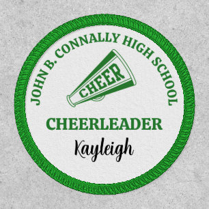 Green High School Cheerleader Personalized Patch