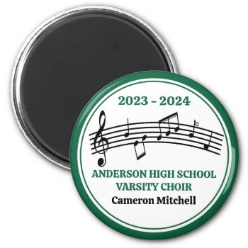 Green High School Choir Custom Keepsake Magnet by epicdesigns at Zazzle
