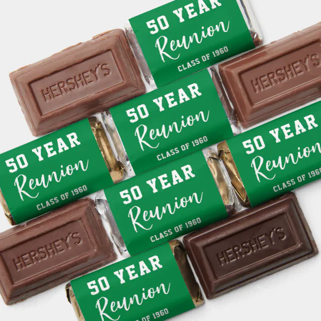 Green High School Class of Reunion Party Hershey's Miniatures | Zazzle