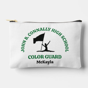 Green High School Color Guard Personalized Accessory Pouch