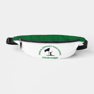 Green High School Color Guard Personalized Fanny Pack