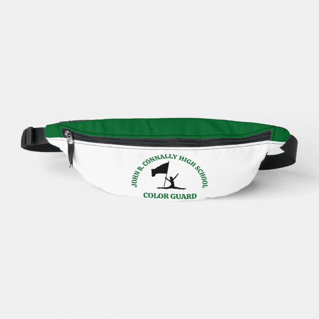 Green High School Color Guard Personalized Fanny Pack (Front)