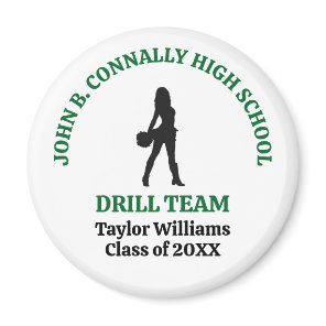 Green High School Drill Team Dancer Personalized Magnet