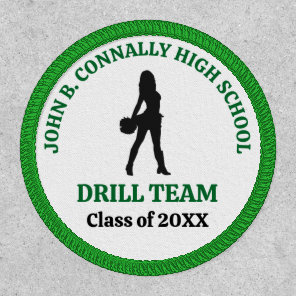 Green High School Drill Team Dancer Personalized Patch