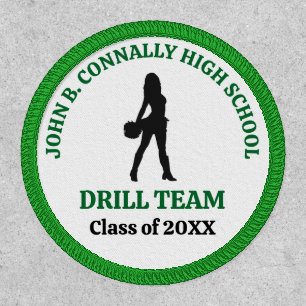 Green High School Drill Team Dancer Personalized Patch