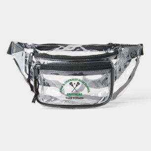Green High School Lacrosse Game Personalized Clear Fanny Pack