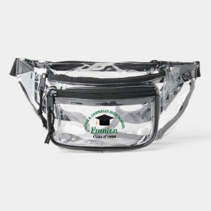Green High School Reunion Custom Alumni Clear Fanny Pack