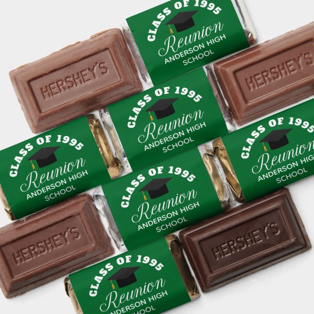 Green High School Reunion Personalized Party Hershey's Miniatures (Assorted)