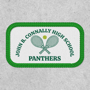 Green High School Tennis Player Personalized Patch