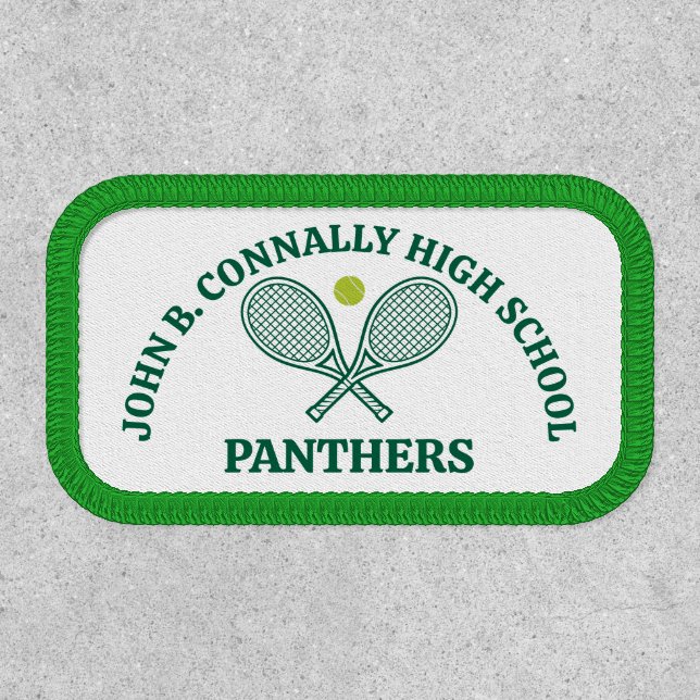 Green High School Tennis Player Personalized Patch (Front)