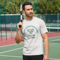 Green High School Tennis Player Personalized