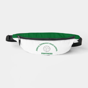 Green High School Volleyball Player Personalized Fanny Pack