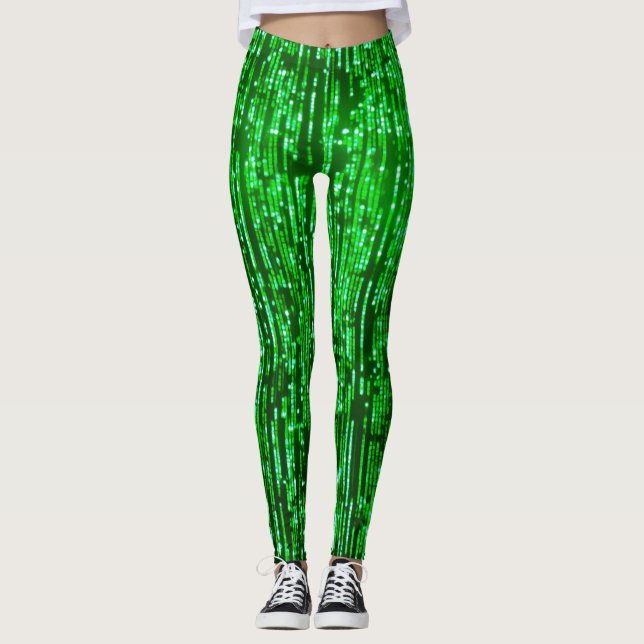 Green High-Waist Leggings for Women – Comfortable (Front)