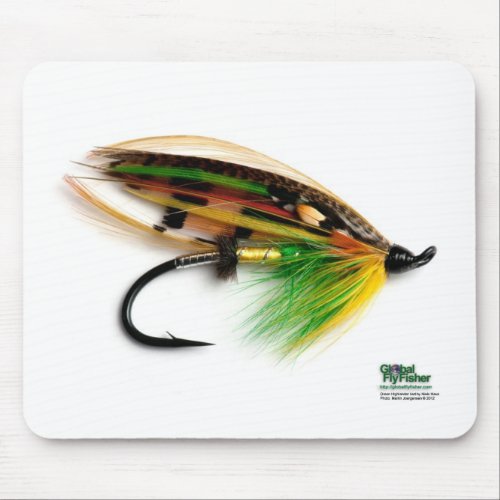 Green Highlander salmon fly mousepad