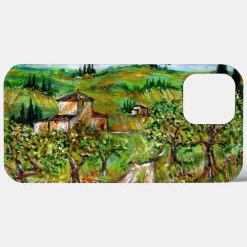 GREEN HILLS AND OLIVE TREES IN TUSCANY LANDSCAPE iPhone 13 PRO MAX CASE