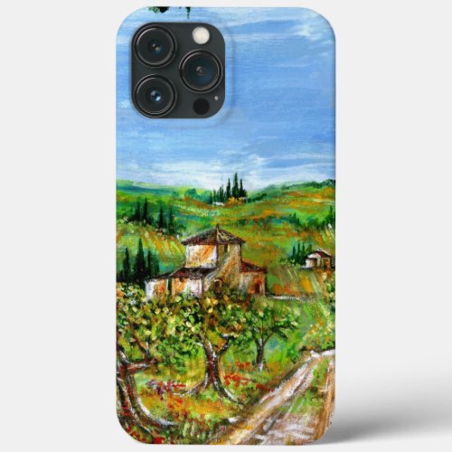 GREEN HILLS AND OLIVE TREES IN TUSCANY LANDSCAPE iPhone 13 PRO MAX CASE