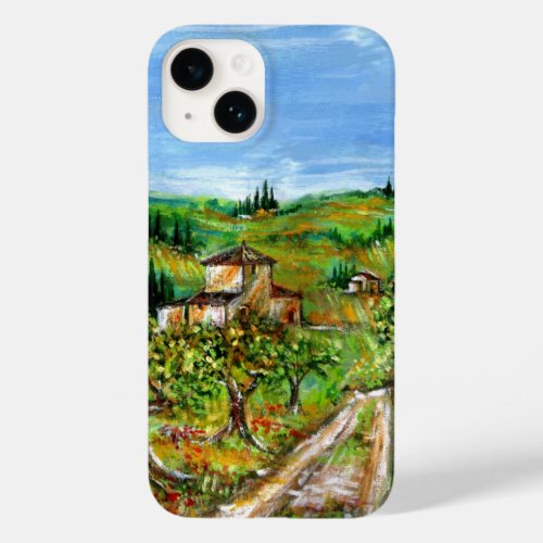 GREEN HILLS AND OLIVE TREES IN TUSCANY LANDSCAPE Case_Mate iPhone 14 CASE