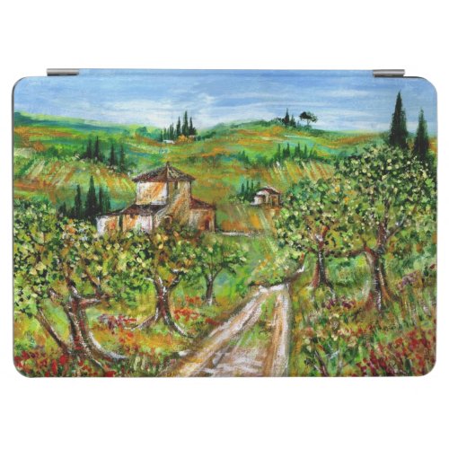 GREEN HILLS AND OLIVE TREES IN TUSCANY LANDSCAPE iPad AIR COVER