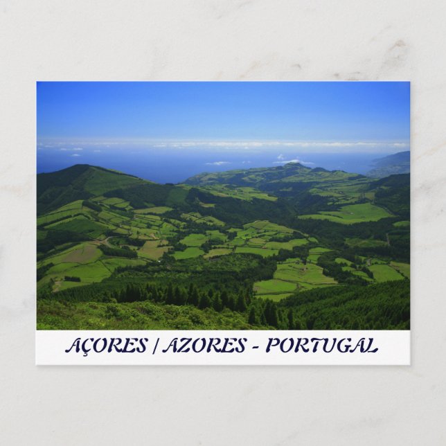 Green hills - Azores islands Postcard (Front)