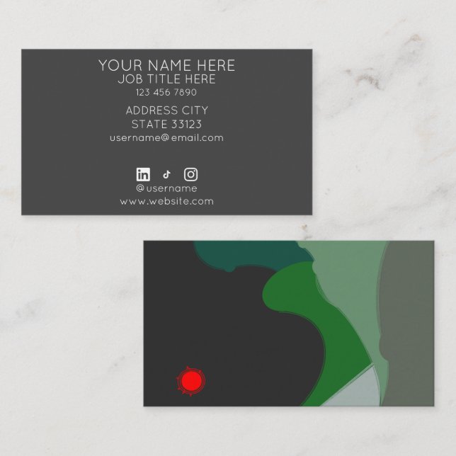 Green Hills Business Card (Front/Back)